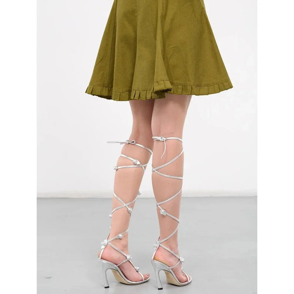 Ludovic de Saint Sernin Easy Cleavage Dress in Olive Green Medium New Womens - Picture 12 of 16